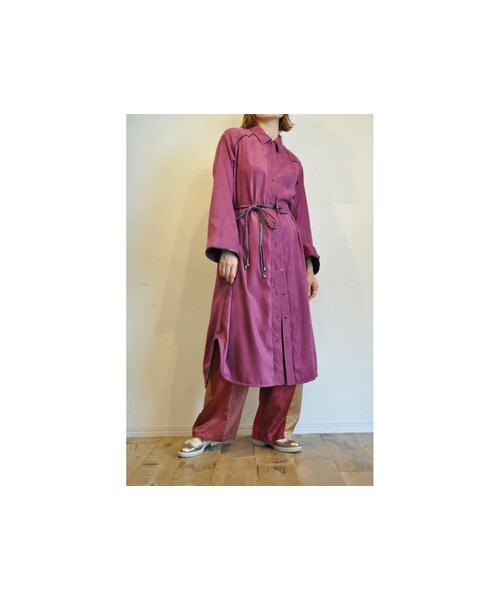 RehersalL（リハーズオール）の「トリミングスエードコート（その他アウター・レディース・ホワイト/パープル・one）」の2枚目の写真