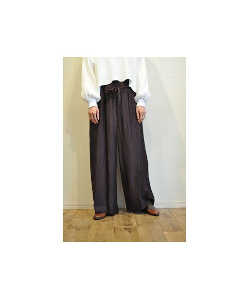 hippiness（ヒッピネス）の「キュプラシャーリングパンツ（その他パンツ・レディース・ゴールド/ベージュ/グリーン/パープル/ブラック・one）」の5枚目の写真