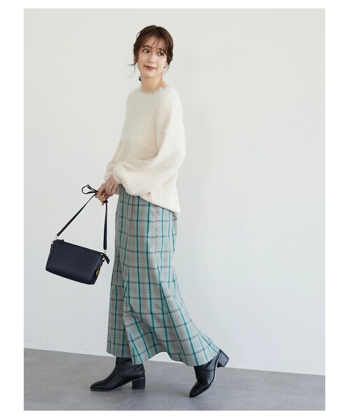 Green　Parks（グリーンパークス）の「チェックマーメイドスカート（スカート・モカ/グリーン/ブルー・F）」の19枚目の写真