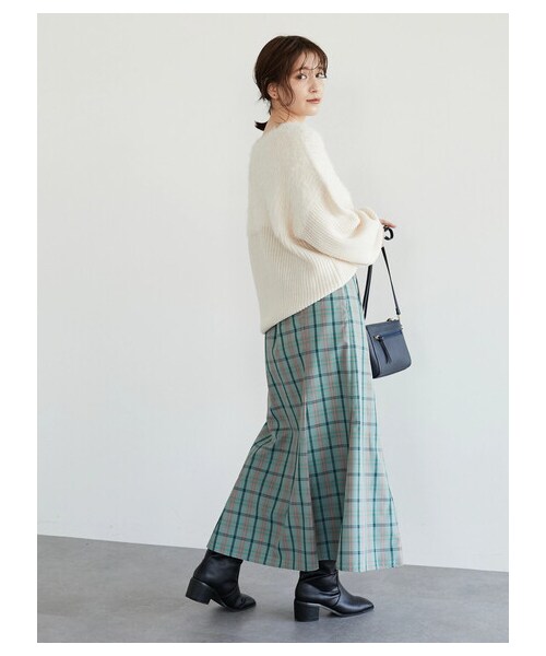 Green　Parks（グリーンパークス）の「チェックマーメイドスカート（スカート・モカ/グリーン/ブルー・F）」の20枚目の写真