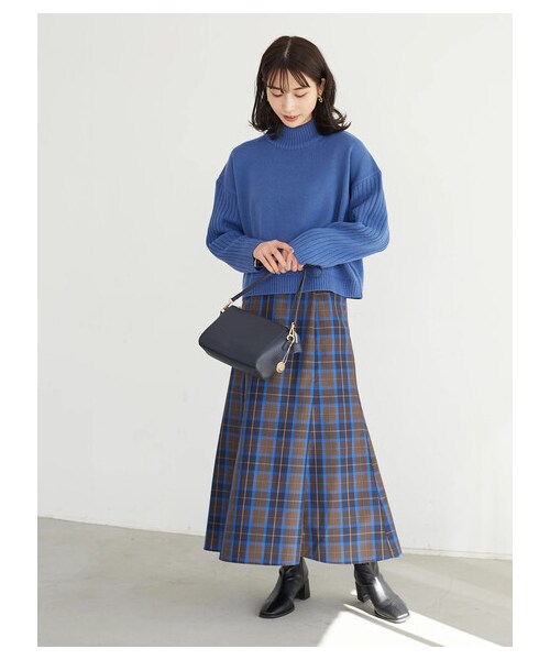 Green　Parks（グリーンパークス）の「チェックマーメイドスカート（スカート・モカ/グリーン/ブルー・F）」の2枚目の写真