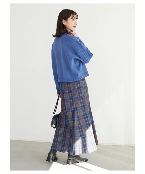 Green　Parks（グリーンパークス）の「チェックマーメイドスカート（スカート・モカ/グリーン/ブルー・F）」の4枚目の写真