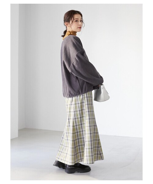 Green　Parks（グリーンパークス）の「チェックマーメイドスカート（スカート・モカ/グリーン/ブルー・F）」の14枚目の写真