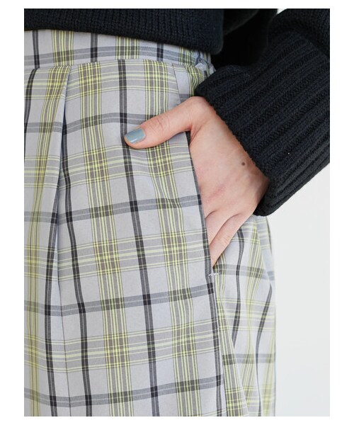 Green　Parks（グリーンパークス）の「チェックマーメイドスカート（スカート・モカ/グリーン/ブルー・F）」の12枚目の写真