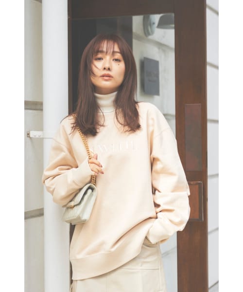 N WITH.（エヌウィズ）の「刺繍クルーネックスエット（スウェット・レディース・ブラック/カーキ/アイボリー・FREE）」の2枚目の写真