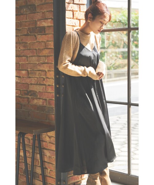 N WITH.（エヌウィズ）の「パフスリーブニット（ニット/セーター・レディース・ベージュ/レッド系/ブラック・FREE）」の3枚目の写真