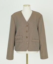 imvely | [IMVELY] オータムインパリノーカラージャケット(テーラードジャケット)