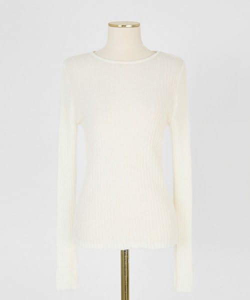 imvely（-）の「[IMVELY] カラフルリブニットTシャツ（ニット/セーター・レディース・브라운・FREE0(ミニブリー/XS~M), FREE1(一般ブリー/XS~M)）」の3枚目の写真