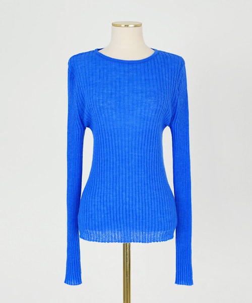 imvely（-）の「[IMVELY] カラフルリブニットTシャツ（ニット/セーター・レディース・브라운・FREE0(ミニブリー/XS~M), FREE1(一般ブリー/XS~M)）」の4枚目の写真