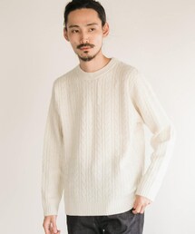 URBAN RESEARCH（アーバンリサーチ）の「ハミルトンウール/カシミヤ ケーブルクルーネック ニット（その他・メンズ）」