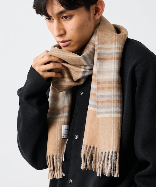 【THE INOUE BROTHERS/イノウエブラザーズ】Check Brushed Scarf