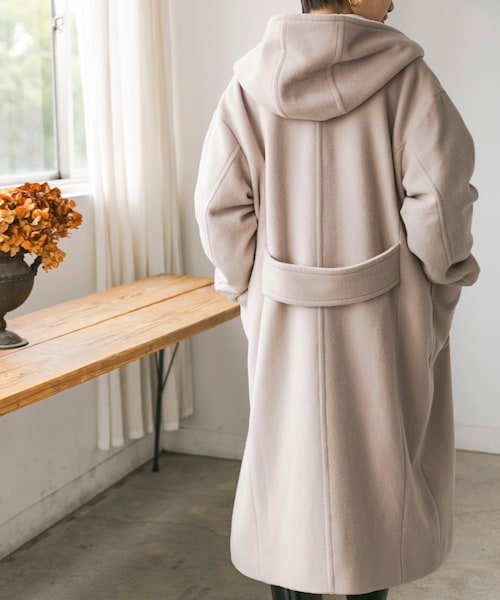 新品 アーバンリサーチ オーバーフードコート BEIGE 36 URBAN RESEARCH 