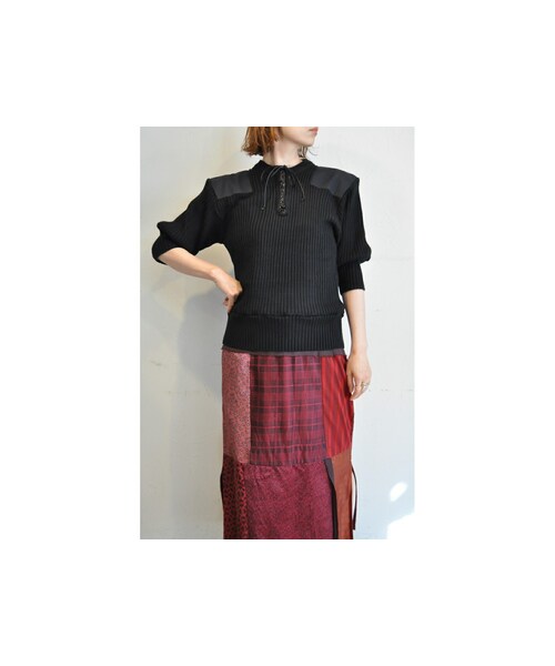 RehersalL（リハーズオール）の「パフスリーブコマンドセーター（ニット/セーター・レディース・ブラウン/グレー/ブラック・one）」の2枚目の写真