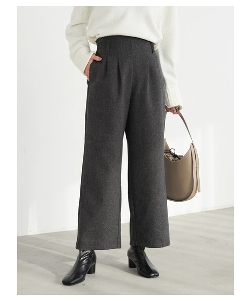 Green　Parks（グリーンパークス）の「洗えるツイードパンツII（パンツ・ライトグレー/チャコールグレー・M/L）」の20枚目の写真