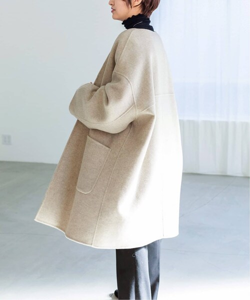 IENA（イエナ）の「MANTECO PUREダブルフェイス ハーフコート