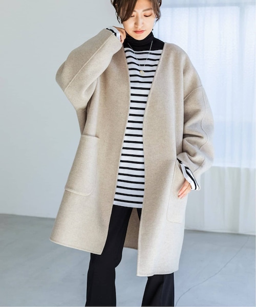 イエナ　マンテコpureダブルフェイスハーフコート IENA（イエナ）の「MANTECO PUREダブルフェイス ハーフコート（）」 - WEAR