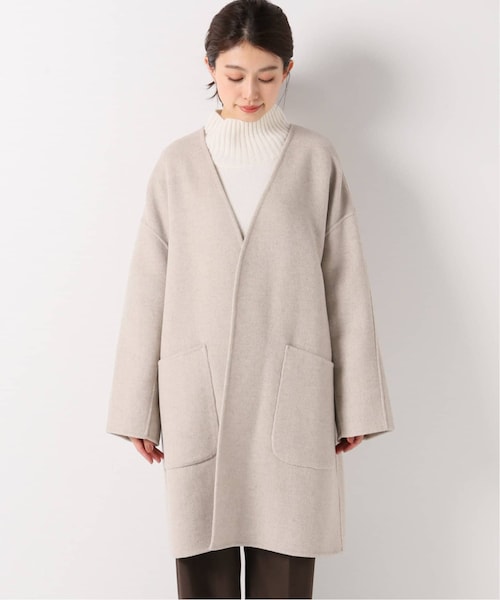 イエナ　マンテコpureダブルフェイスハーフコート IENA（イエナ）の「MANTECO PUREダブルフェイス ハーフコート（）」 - WEAR