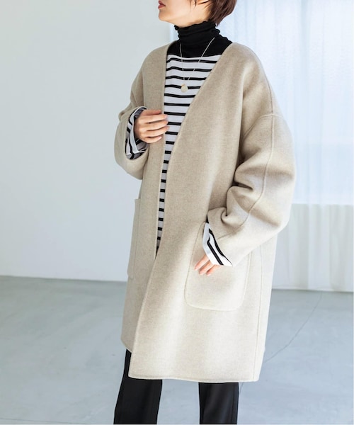 イエナ　マンテコpureダブルフェイスハーフコート IENA（イエナ）の「MANTECO PUREダブルフェイス ハーフコート（）」 - WEAR