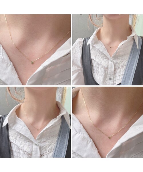 two ply（トゥープライ）の「トゥー プライ 642 トゥット アモーレ ハート イニシャル ナンバー ネックレス（ネックレス・レディース・ゴールド・40cm）」の3枚目の写真