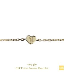 two ply | トゥー プライ 643 トゥット アモーレ ハート イニシャル ナンバー ブレスレット(ブレスレット)