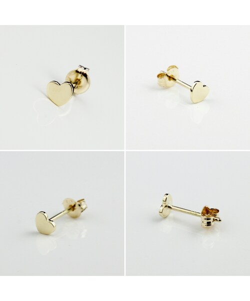 two ply（トゥープライ）の「トゥー プライ 644 トゥット アモーレ ハート イニシャル ナンバー スタッド ピアス（ピアス（片耳用）・レディース・ゴールド・FREE）」の2枚目の写真