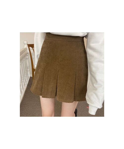 chuu（チュー）の「マロンコーデュロイ skirt（スカート・レディース・その他）」の2枚目の写真