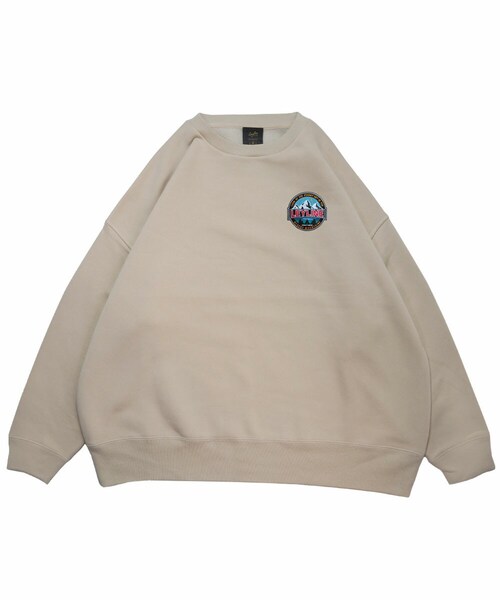 Leyline(レイライン)の「mountain patch sweat(スウェット・レディース・ホワイト/グレー/ベージュ/グリーン/ブラック・M/L/XL)」の4枚目の写真