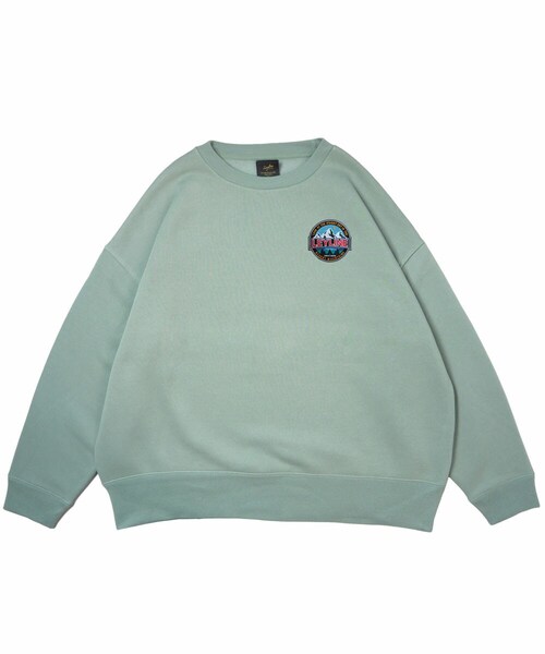 Leyline(レイライン)の「mountain patch sweat(スウェット・レディース・ホワイト/グレー/ベージュ/グリーン/ブラック・M/L/XL)」の5枚目の写真