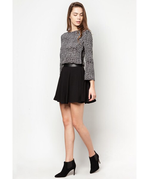 MANGO（マンゴ）の「Monochrome Print Blouse（トップス・レディース・Natural White・XS/S/M/L/XL）」の4枚目の写真