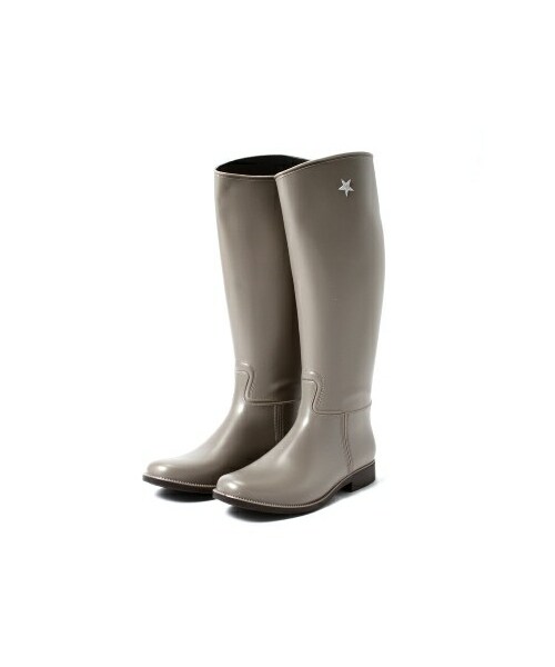 accessoires（アクセソワ）の「G＆G レインブーツ（ブーツ・レディース・ブラック/ベージュ A・36/37/38/39）」の2枚目の写真