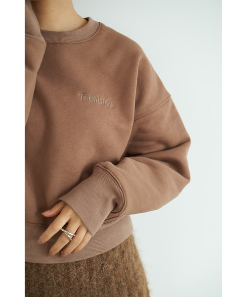 LASHIKU(ラシク)の「Message embroidery PO(スウェット・レディース・グレー/ブラック/ブラウン・Free)」の3枚目の写真