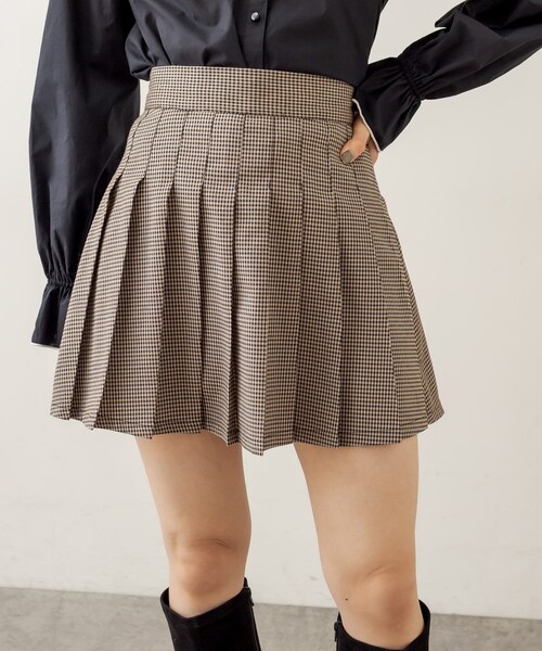 OLIVE des OLIVE（オリーブデオリーブ）の「プリーツミニスカート（スカート・レディース・ブラウン/ブラック/ベージュ/ライトブラウン・FREE）」の3枚目の写真