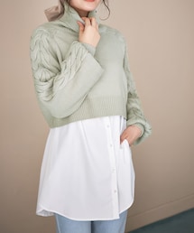 OLIVE des OLIVE | タートルニット&チュニックset(ニット/セーター)