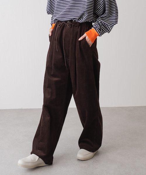 Kastane(カスタネ)の「【WHIMSIC】CORDUROY WIDE PANTS(その他パンツ・レディース・オフホワイト/ブラウン/ブラック・F)」の1枚目の写真