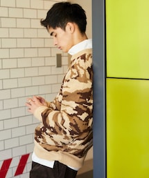 Kastane | 【WHIMSIC】FLORA CAMOUFLAGE KNIT PULL OVER(ニット/セーター)