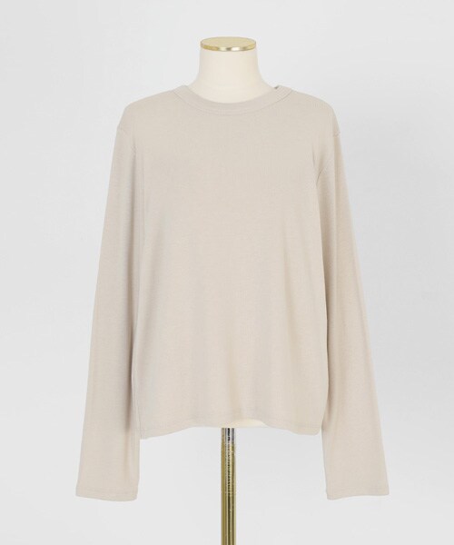 imvely（-）の「[IMVELY] ウィンターデイリー起毛Tシャツ（Tシャツ/カットソー・レディース・블랙・FREE0(ミニブリー/XS~M), FREE1(一般ブリー/XS~M)）」の2枚目の写真