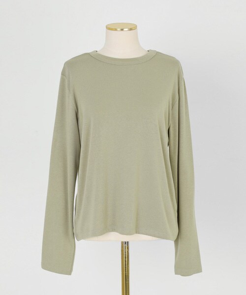 imvely（-）の「[IMVELY] ウィンターデイリー起毛Tシャツ（Tシャツ/カットソー・レディース・블랙・FREE0(ミニブリー/XS~M), FREE1(一般ブリー/XS~M)）」の4枚目の写真