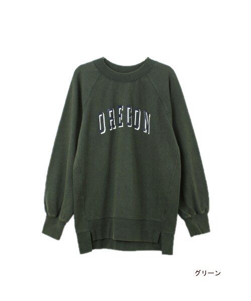 w closet(ダブルクローゼット)の「OREGON ラグラン裏毛プルオーバー(トップス・レディース・L.ブルー/L.ピンク/グリーン/ネイビー・FREE)」の4枚目の写真