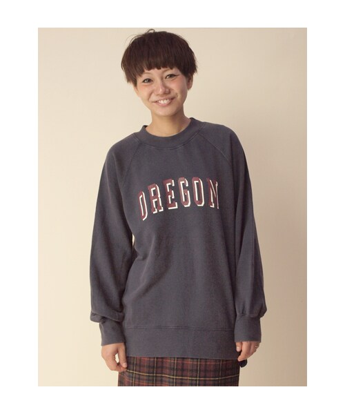 w closet(ダブルクローゼット)の「OREGON ラグラン裏毛プルオーバー(トップス・レディース・L.ブルー/L.ピンク/グリーン/ネイビー・FREE)」の1枚目の写真