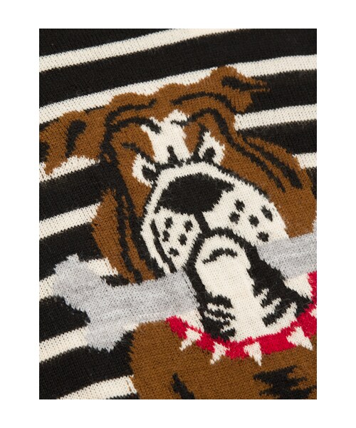 w closet(ダブルクローゼット)の「ブルドッグジャガードニットプルオーバー(トップス・レディース・エクリュ/ネイビー/エクリュ×ブラック・FREE)」の8枚目の写真