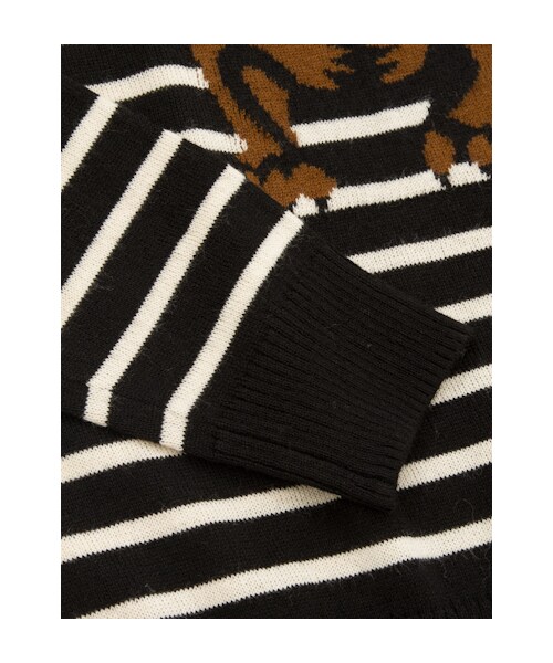 w closet(ダブルクローゼット)の「ブルドッグジャガードニットプルオーバー(トップス・レディース・エクリュ/ネイビー/エクリュ×ブラック・FREE)」の9枚目の写真