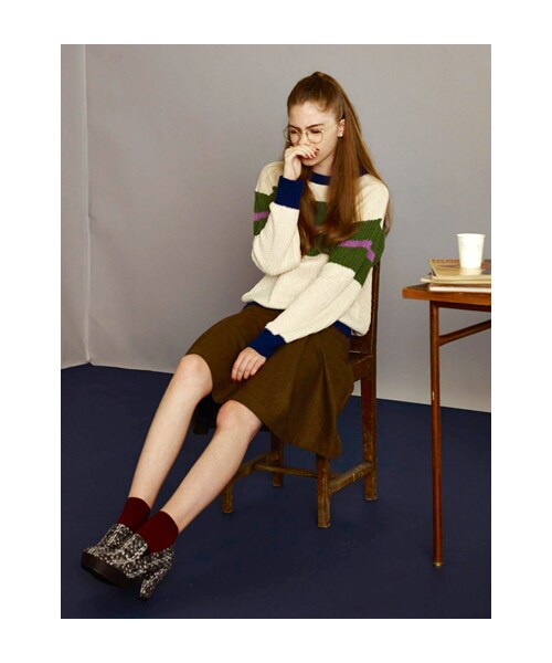 w closet(ダブルクローゼット)の「モコモコパンプス(シューズ・レディース・ベージュ/ブラック/ミックス・M/L)」の11枚目の写真