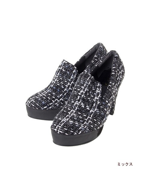 w closet(ダブルクローゼット)の「モコモコパンプス(シューズ・レディース・ベージュ/ブラック/ミックス・M/L)」の3枚目の写真