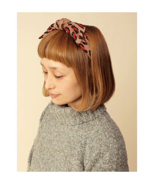 w closet(ダブルクローゼット)の「★SALE対象外★レオパードヘアバンド(その他・レディース・レッド/グレー・FREE)」の5枚目の写真