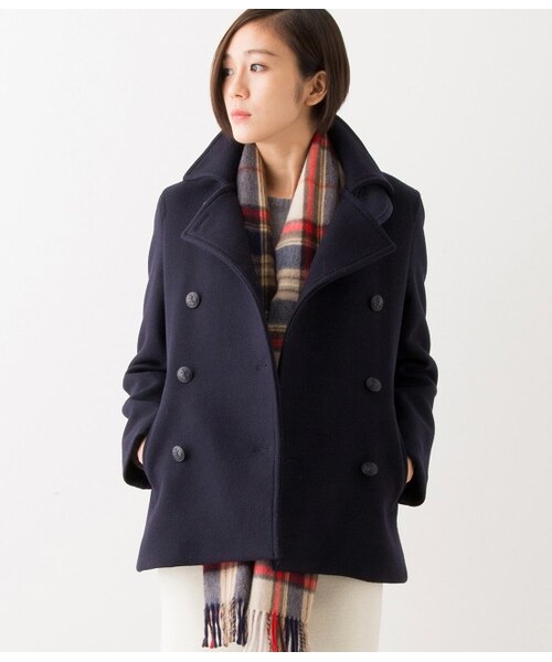 LE JUN（ルジュン）の「【先行予約】ダブルメルトンPコート（ジャケット/アウター・レディース・キャメル/ネイビー・S/M/L）」の2枚目の写真