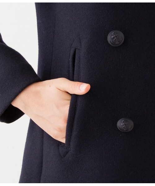 LE JUN（ルジュン）の「【先行予約】ダブルメルトンPコート（ジャケット/アウター・レディース・キャメル/ネイビー・S/M/L）」の9枚目の写真