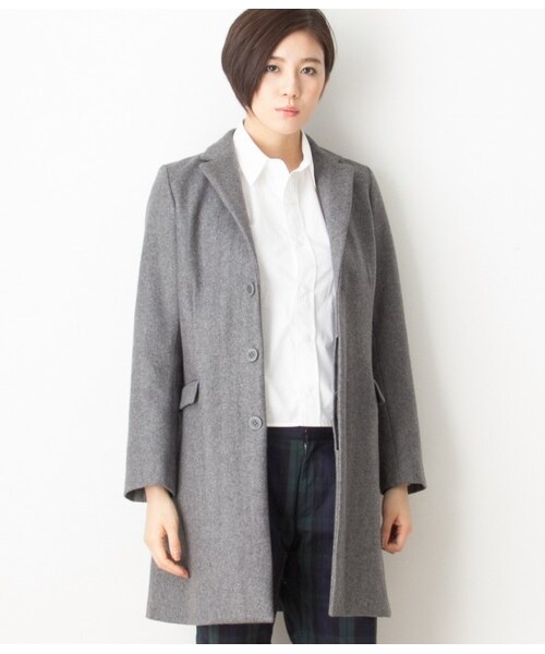 LE JUN(ルジュン)の「【先行予約】メルトンチェスターコート(ジャケット/アウター・レディース・グレー/ネイビー・S/M/L)」の1枚目の写真