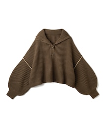 GRL | 2Way配色ラインクロップド丈ニットトップス(ニット/セーター)