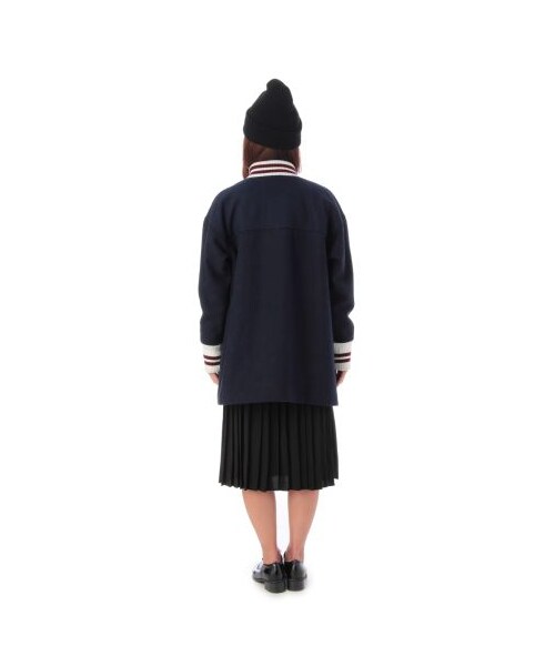 OZOC（オゾック）の「ダブルラインリブウール混コート（その他コート・レディース・ネイビー系/グレー系/ブラック・S/M）」の5枚目の写真