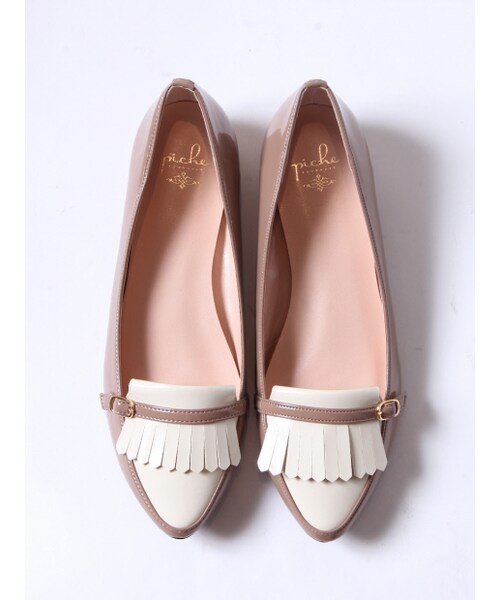 PICHE ABAHOUSE（ピシェ アバハウス）の「キルトモカパンプス（シューズ・レディース・BLK/LGRY/BEG・35/36/37/38/39）」の3枚目の写真